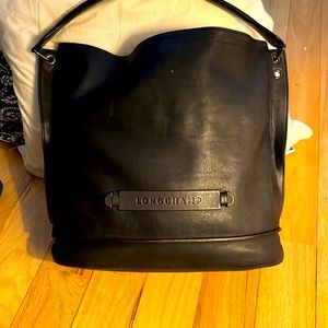 Classy blue and gray Longchamp purse never used
